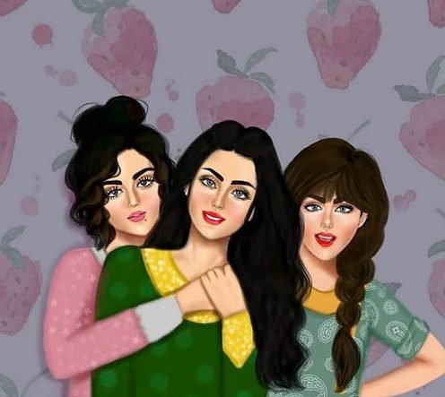 عکس نوشته دخترونه شاد برای استوری