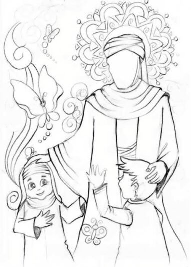 عکس نقاشی حضرت مهدی کودکانه