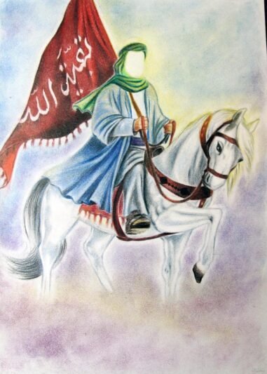 عکس نقاشی حضرت مهدی کودکانه