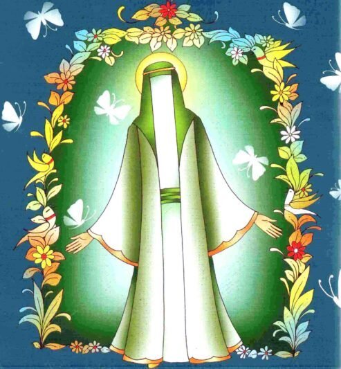 عکس نقاشی حضرت مهدی کودکانه