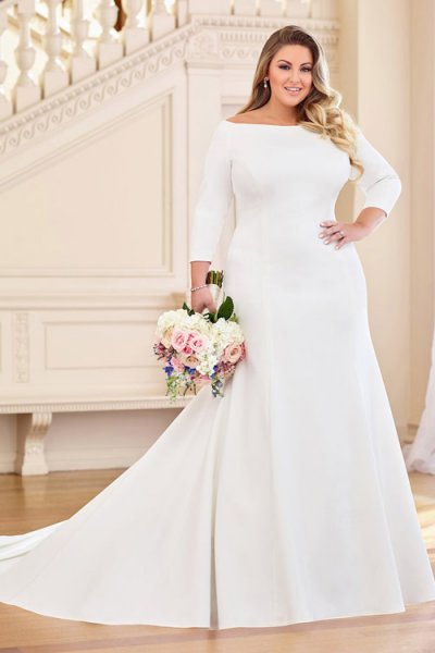  عکس لباس عروس برای افراد چاق شیک و لاکچری