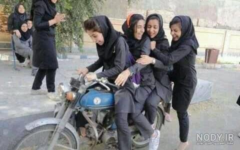  عکس موتور سواری دخترا