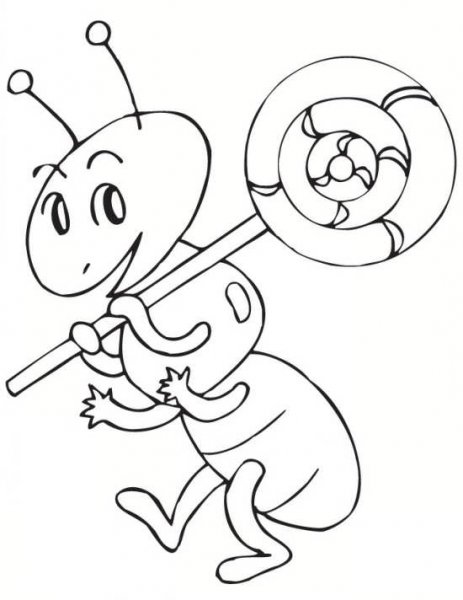 نقاشی مورچه ایستاده
