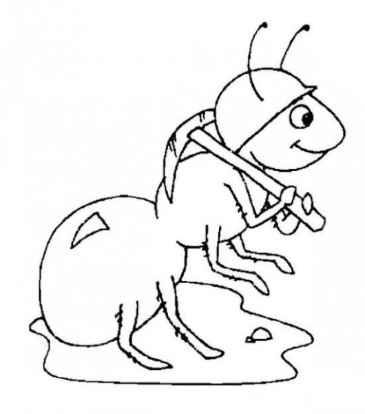 نقاشی مورچه ایستاده
