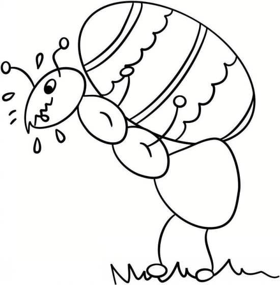 نقاشی مورچه ایستاده