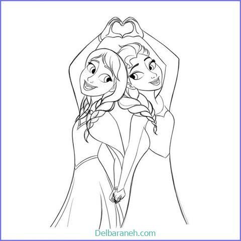  عکس نقاشی السا و آنا ساده