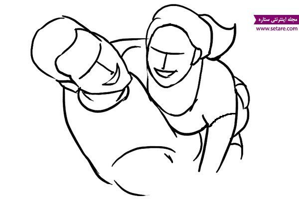  عکس دو نفره نقاشی