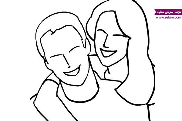  عکس دو نفره نقاشی