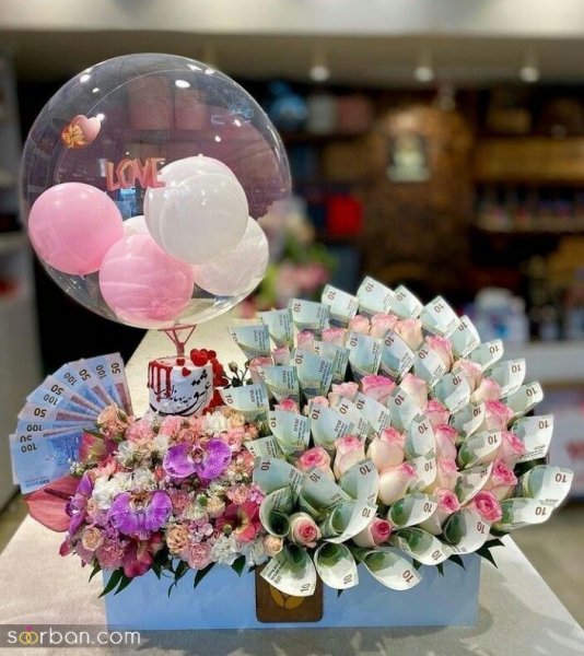  ایده عکس تزیین دسته گل با پول
