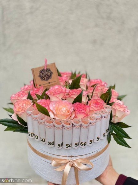  ایده عکس تزیین دسته گل با پول