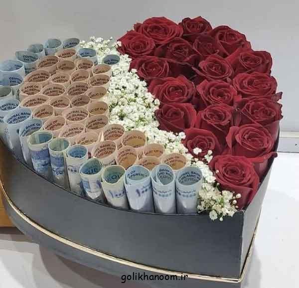  عکس دسته گل با پول و شکلات