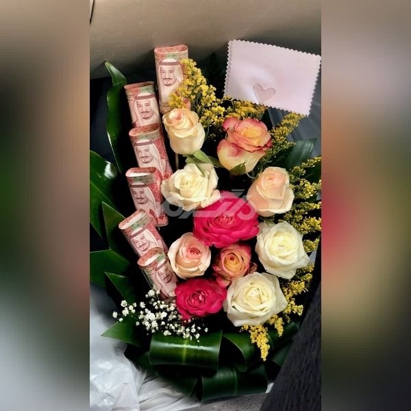  عکس دسته گل با پول برای کادو