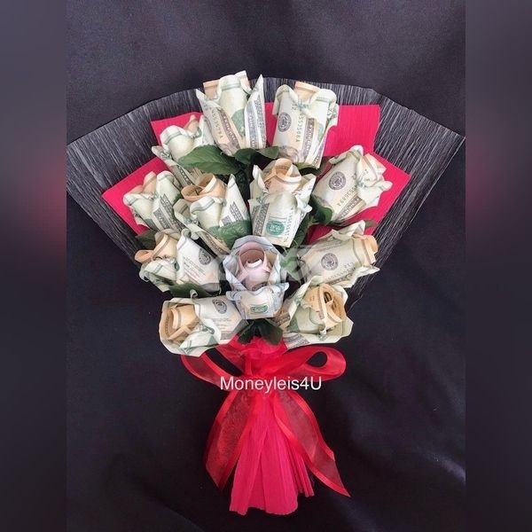  عکس دسته گل با پول برای کادو