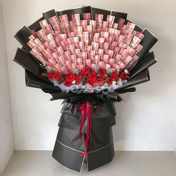  عکس دسته گل با پول برای کادو