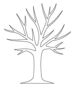  نقاشی درخت کودکانه ساده