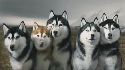  عکس سگ هاسکی کوچولو