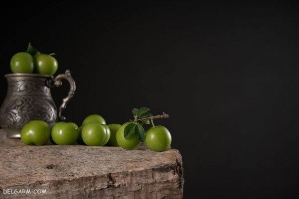 عکس گوجه سبز و چغاله خوشمزه