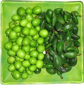 عکس گوجه سبز و چغاله خوشمزه
